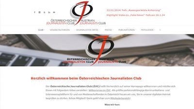 Website Österreichischer Journalisten Club