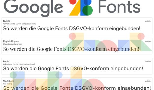 Google Fonts DSGVO-konform einbinden