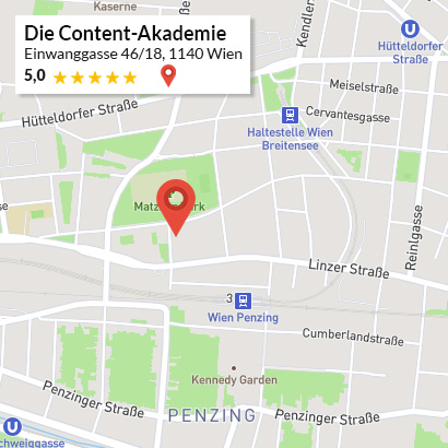 Die Content-Akademie auf Google Maps